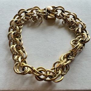 JB Jacoby Bender Bracelet & Charm Gold 1/20 12KT GF Double Link